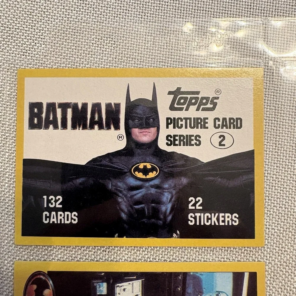 1989 Topps Batman Movie Picture Cards Series 2 Complete Set with 22 Stickers‎